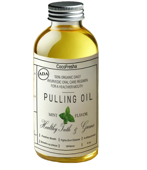 Pure Organic Coconut Oil Pulling 4 oz Mint Flavor