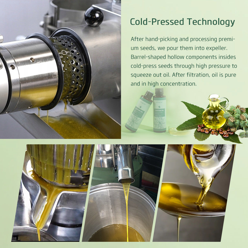 Pure cold-pressed castor oil