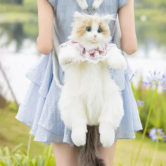 Adorable Plush Cat Backpack