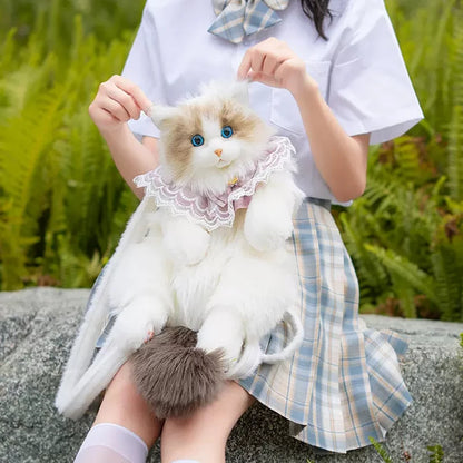 Adorable Plush Cat Backpack