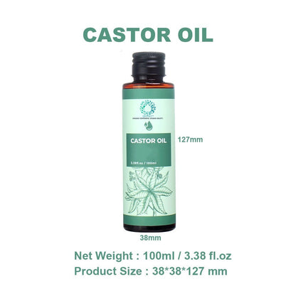 Pure cold-pressed castor oil