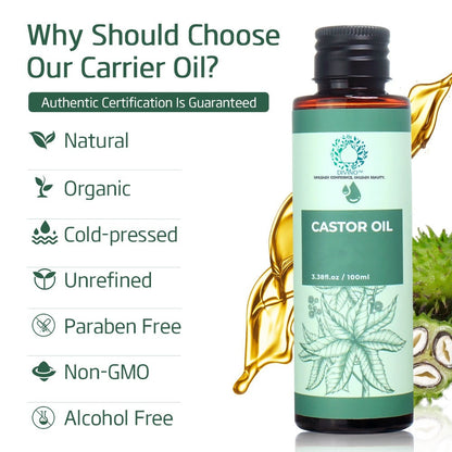 Pure cold-pressed castor oil