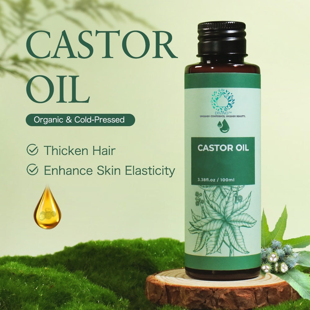 Pure cold-pressed castor oil